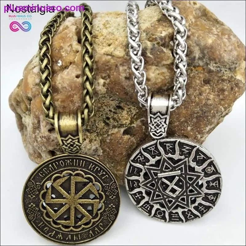 Slavic Kolovrat Pendant Necklace Star Of Russia Wheel Nordic