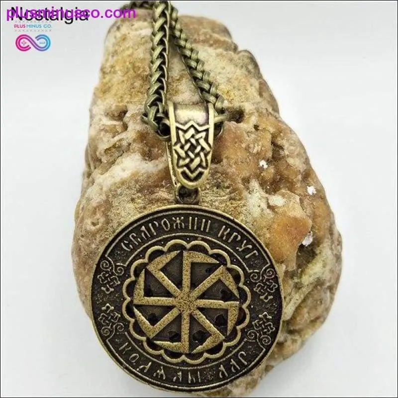 Slavic Kolovrat Pendant Necklace Star Of Russia Wheel Nordic