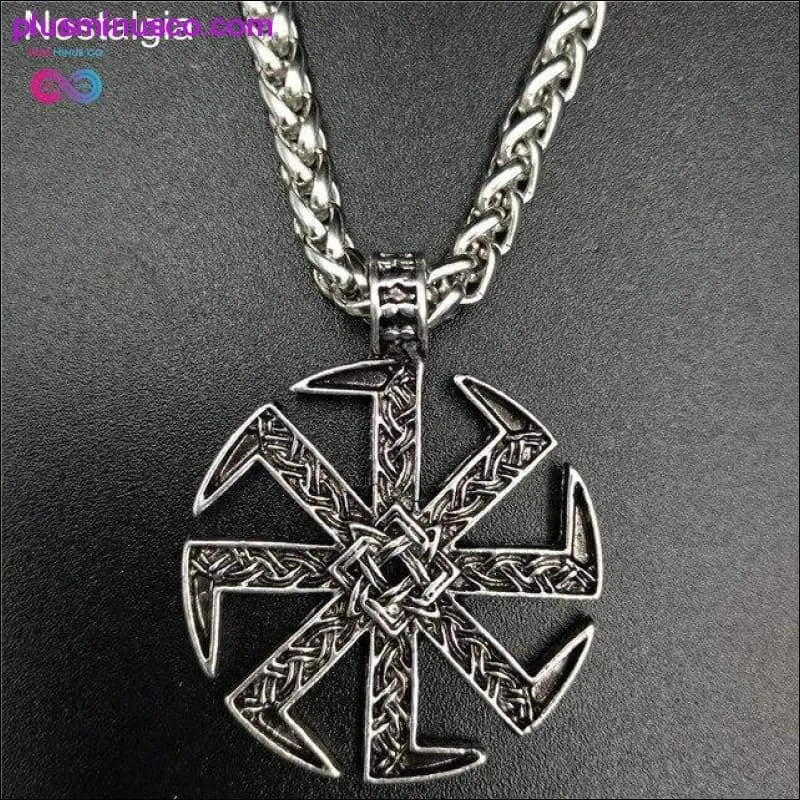 Slavic Kolovrat Pendant Necklace Star Of Russia Wheel Nordic