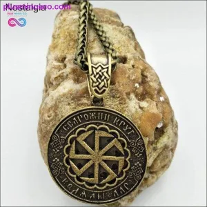Slavic Kolovrat Pendant Necklace Star Of Russia Wheel Nordic
