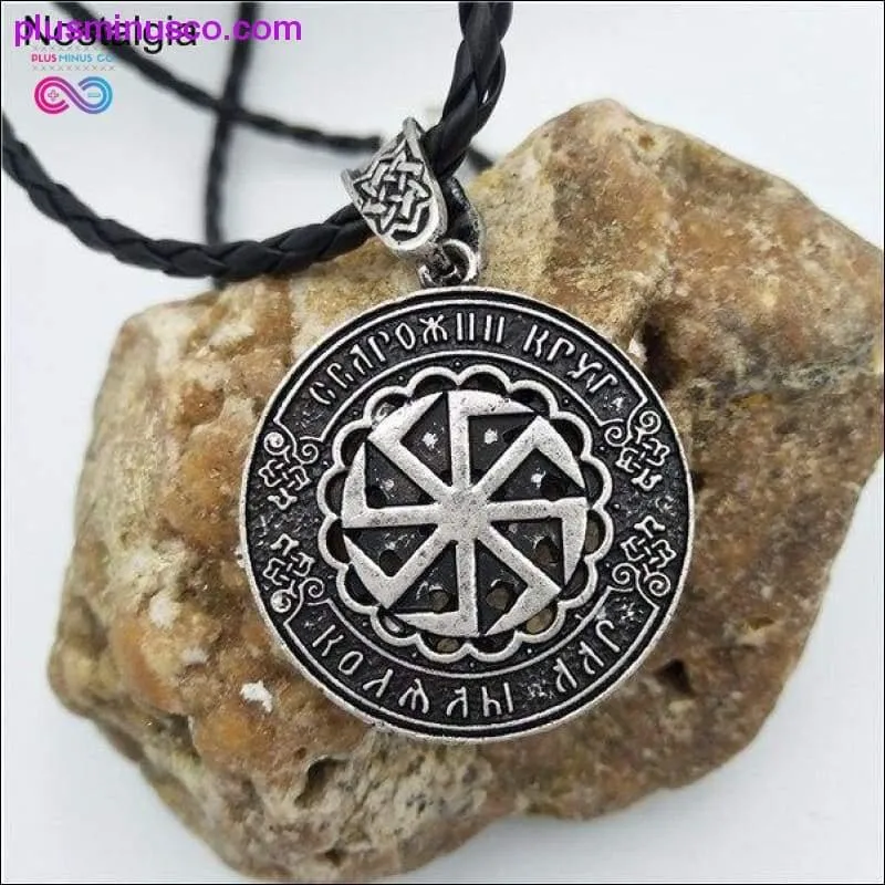 Slavic Kolovrat Pendant Necklace Star Of Russia Wheel Nordic