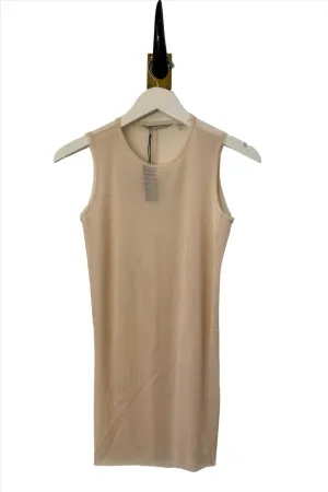 Sleeveless Blush Silk Tulle Tank