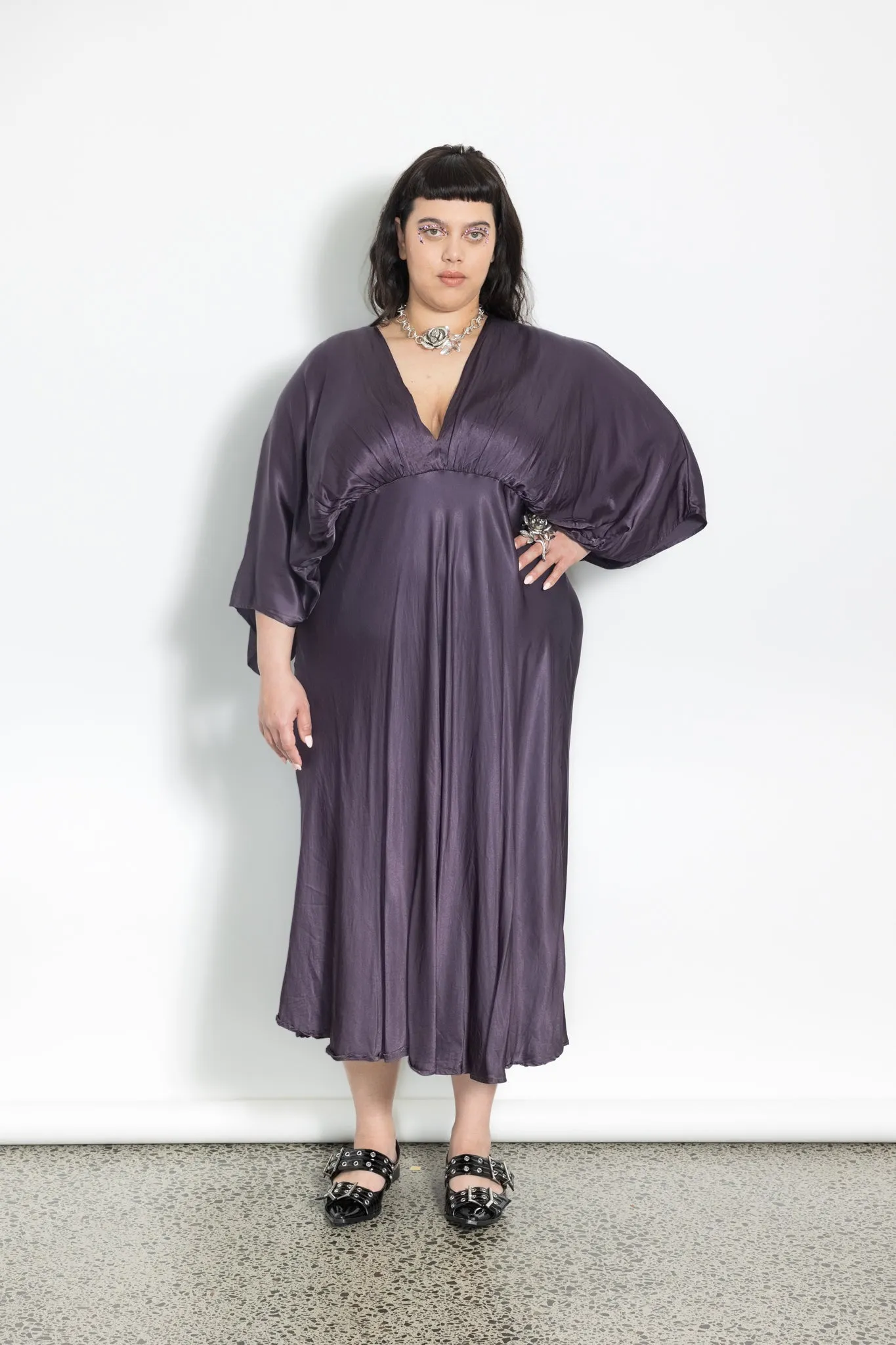 Slinky Dress - Aubergine