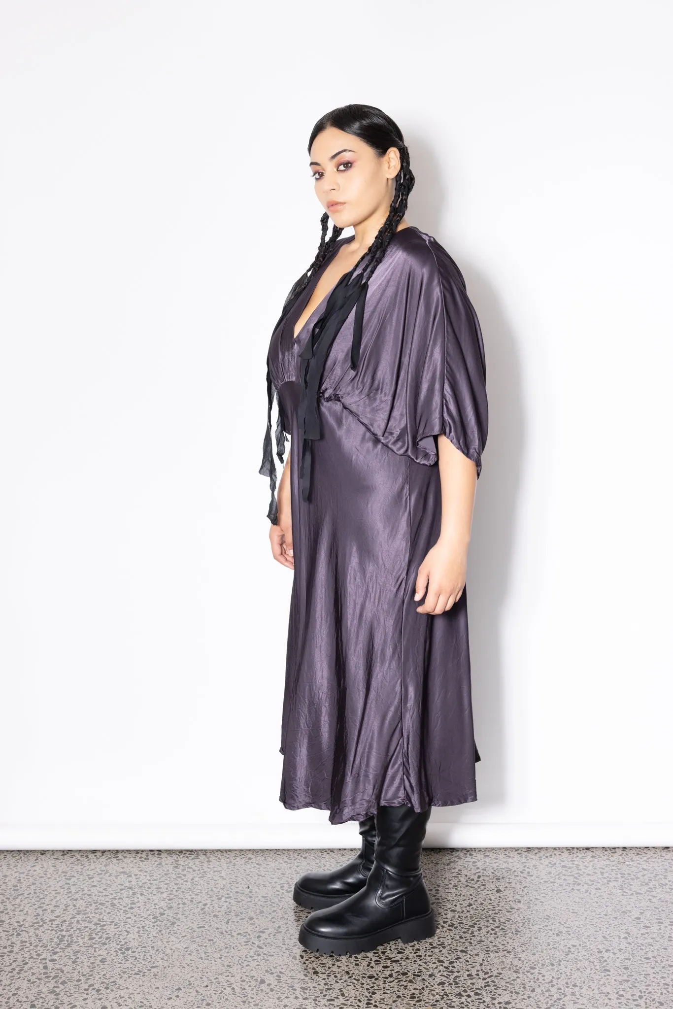 Slinky Dress - Aubergine