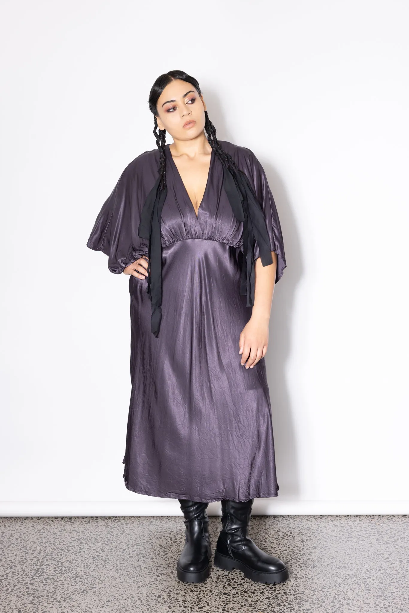 Slinky Dress - Aubergine