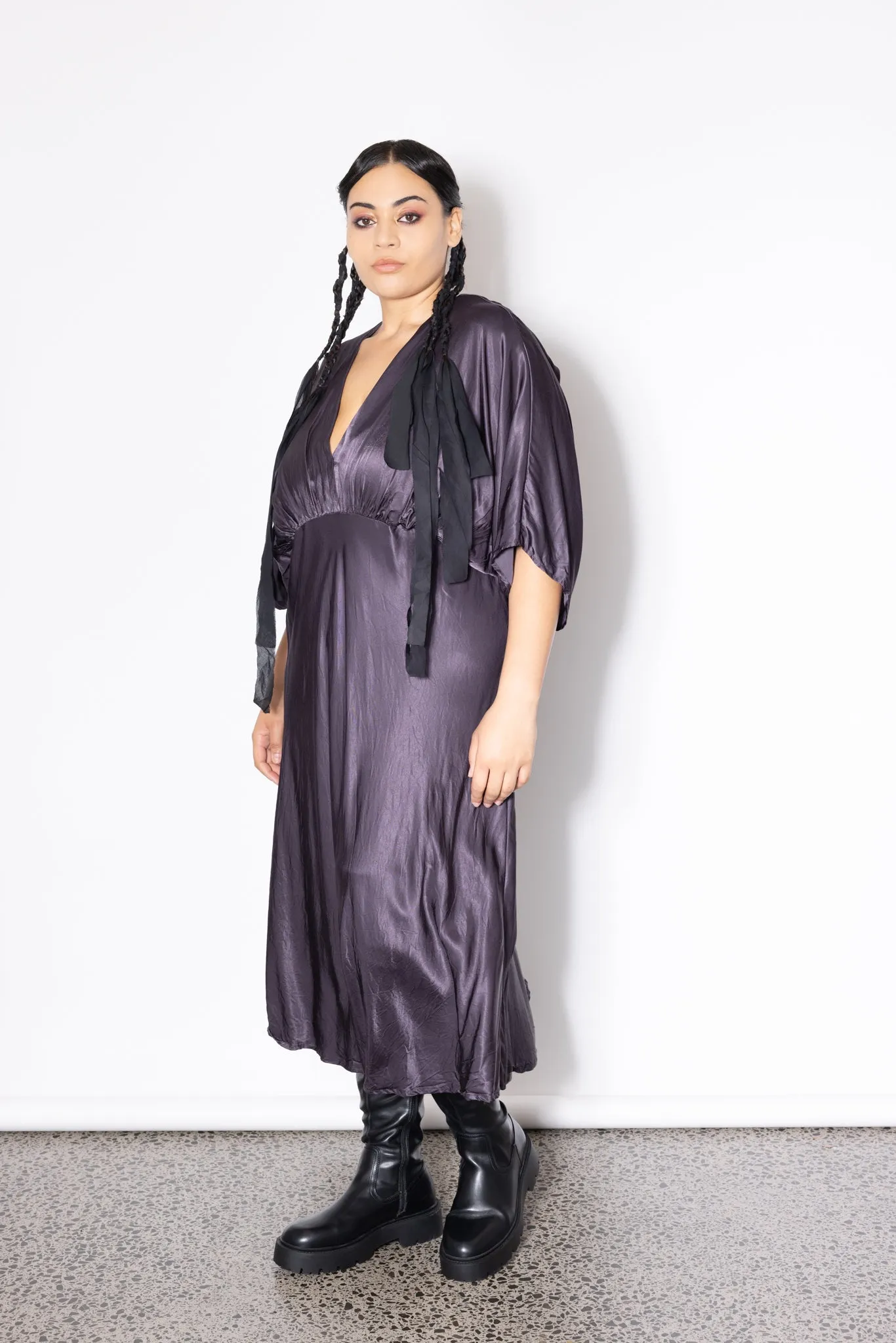 Slinky Dress - Aubergine