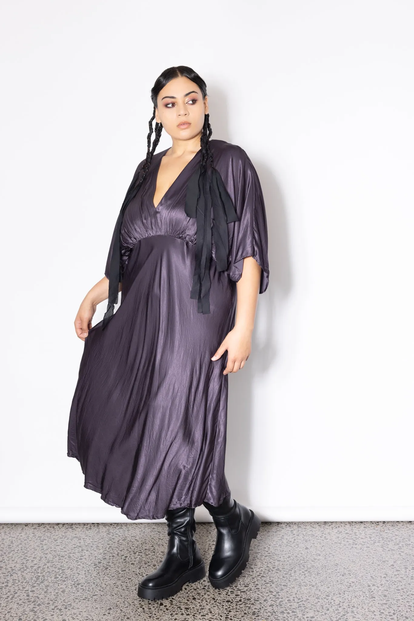Slinky Dress - Aubergine