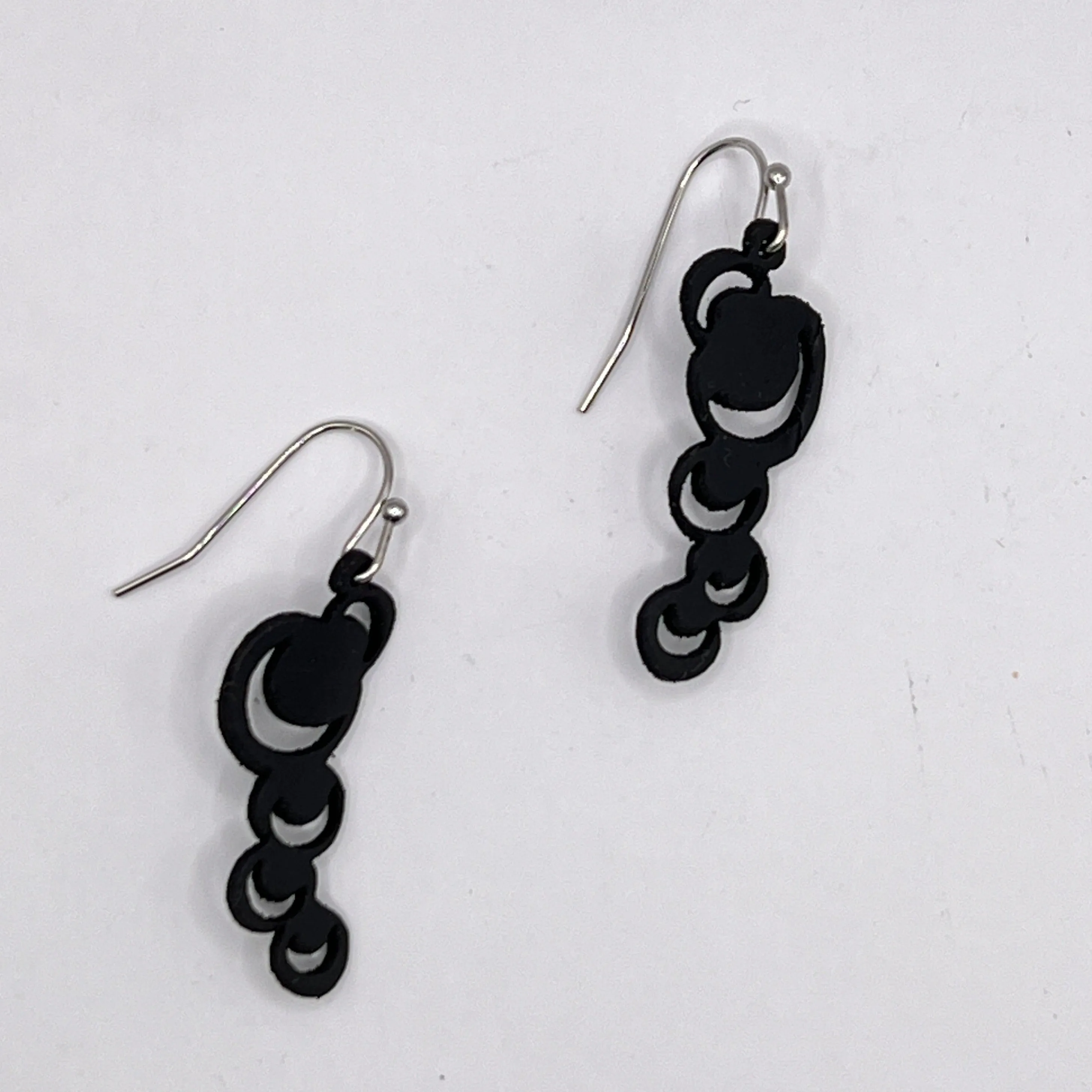 Sliver Moon Rubber Earrings
