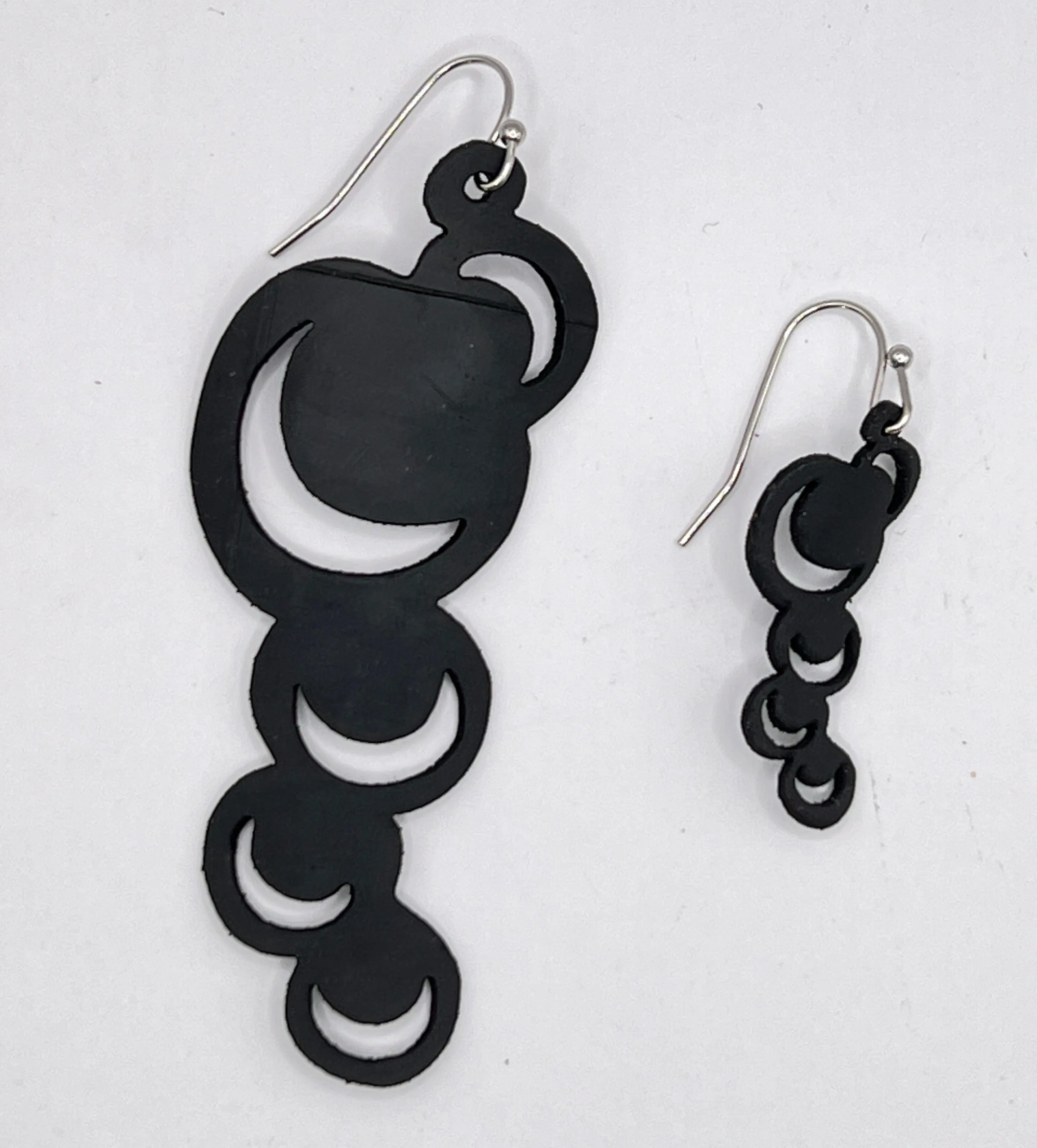 Sliver Moon Rubber Earrings