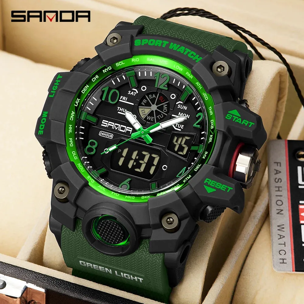 SMAEL 1545D Men's Waterproof Dual Display Watch