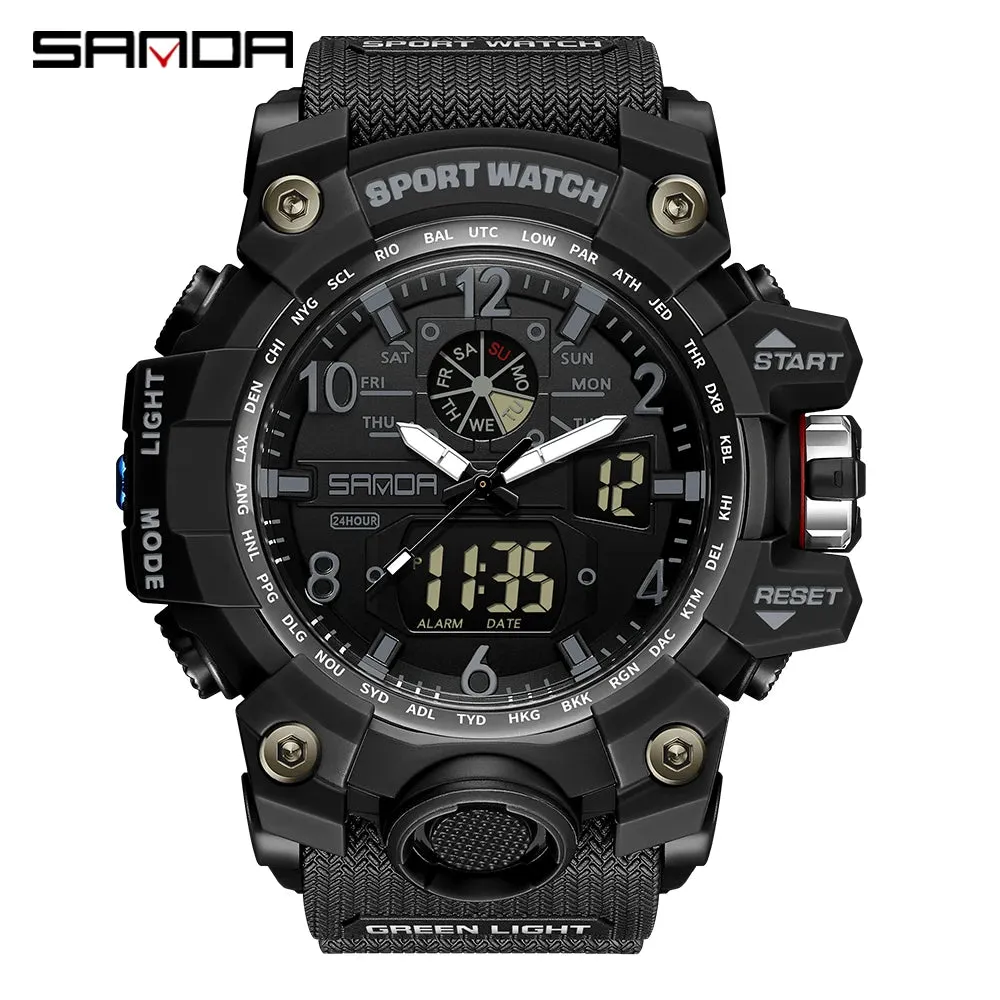SMAEL 1545D Men's Waterproof Dual Display Watch