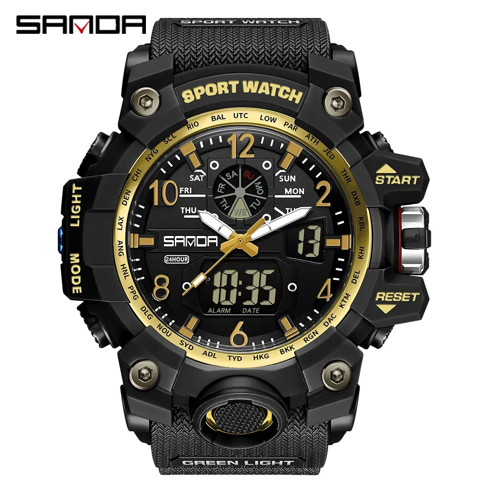 SMAEL 1545D Men's Waterproof Dual Display Watch