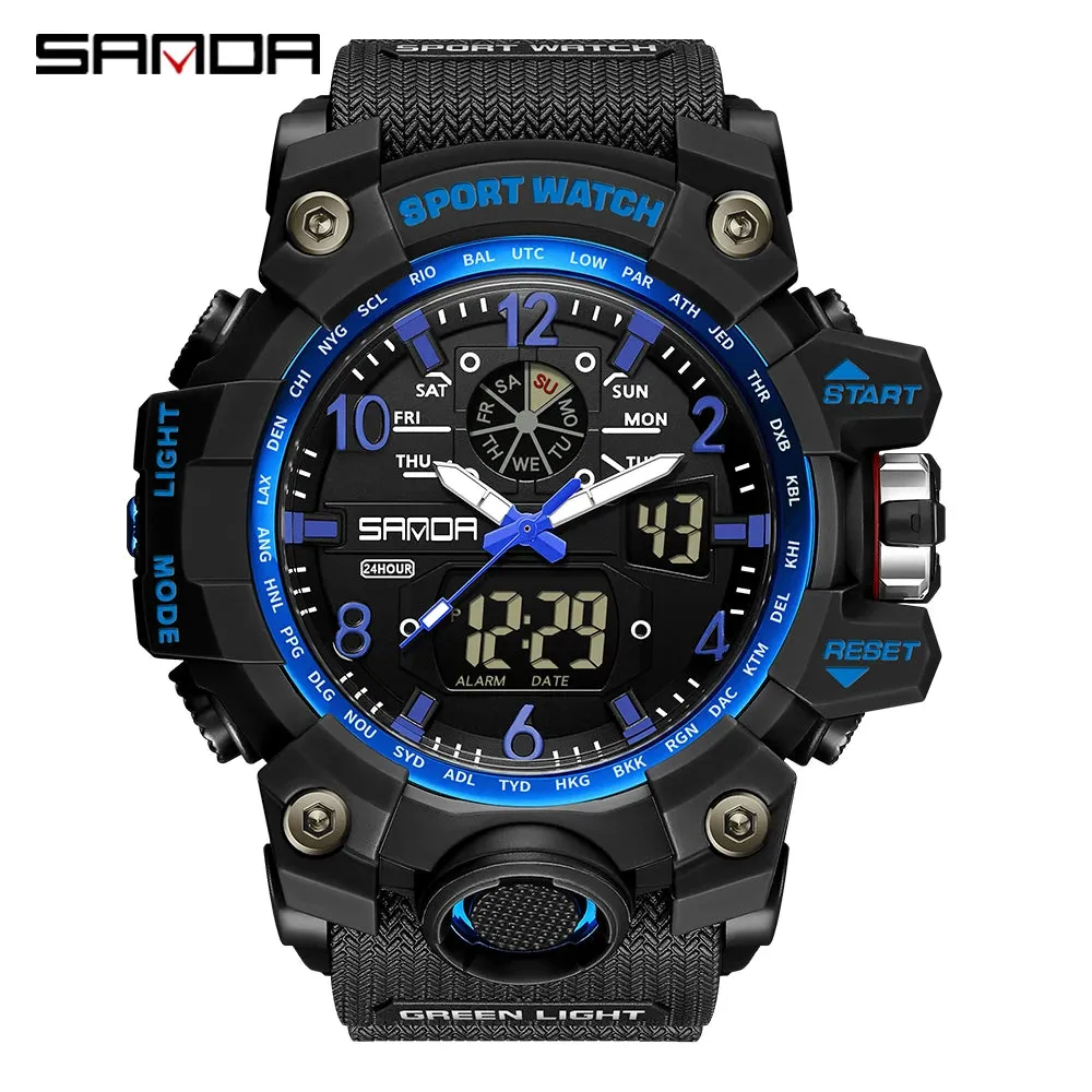 SMAEL 1545D Men's Waterproof Dual Display Watch