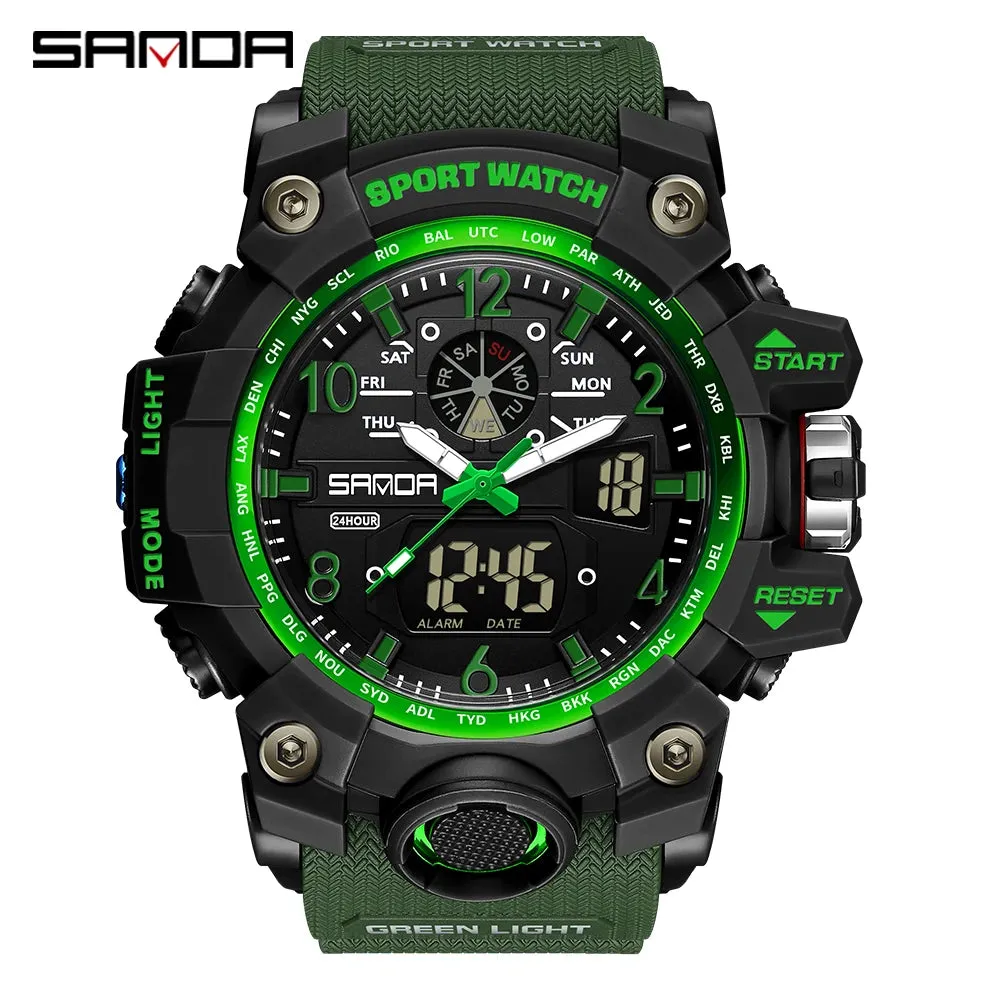 SMAEL 1545D Men's Waterproof Dual Display Watch