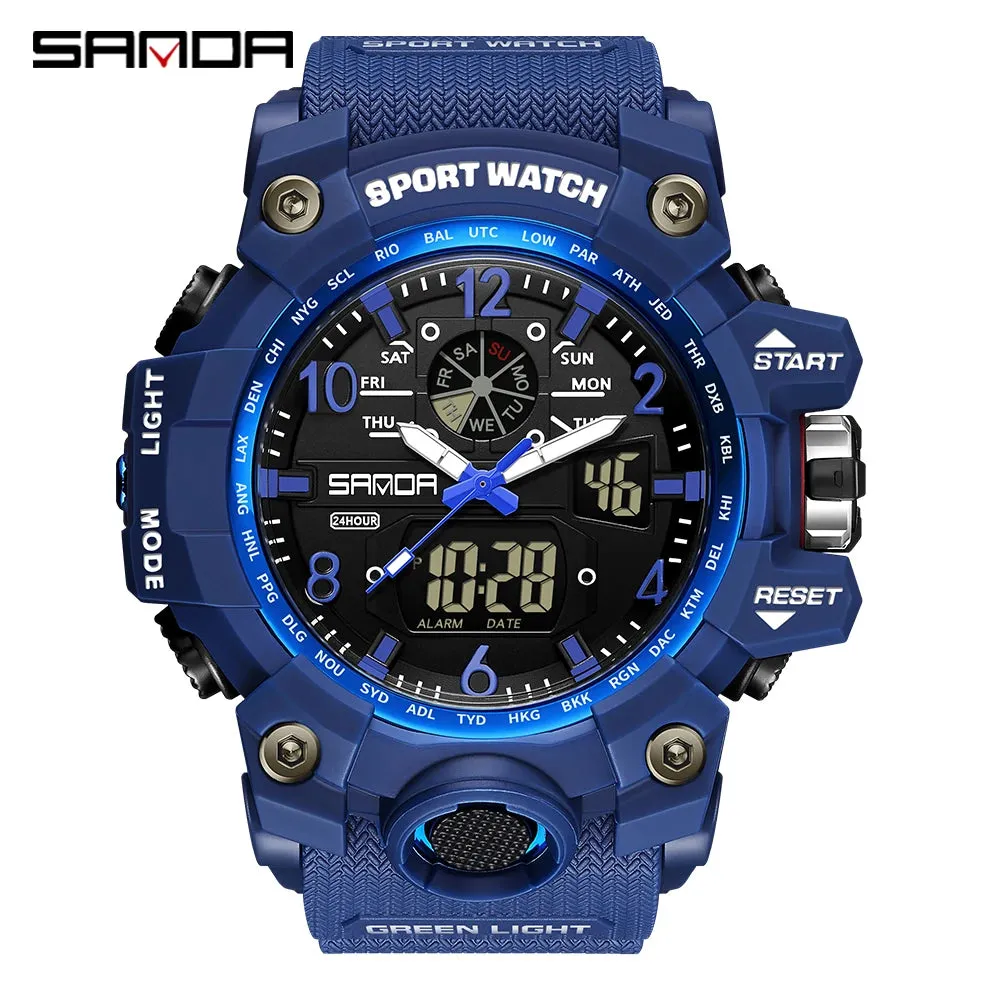 SMAEL 1545D Men's Waterproof Dual Display Watch