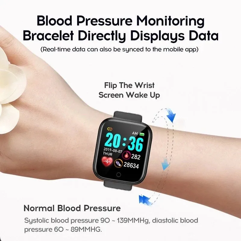 Smart Watch Men Women Fitness Tracker Blood Pressure Smartwatches Heart Rate Monitor Bluetooth-Compatible Digital Wristwatch