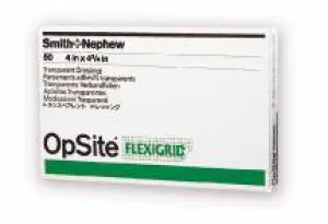 Smith & Nephew Opsite Flexigrid Transparent Dressings 4" x 4-3/4" Box of 50