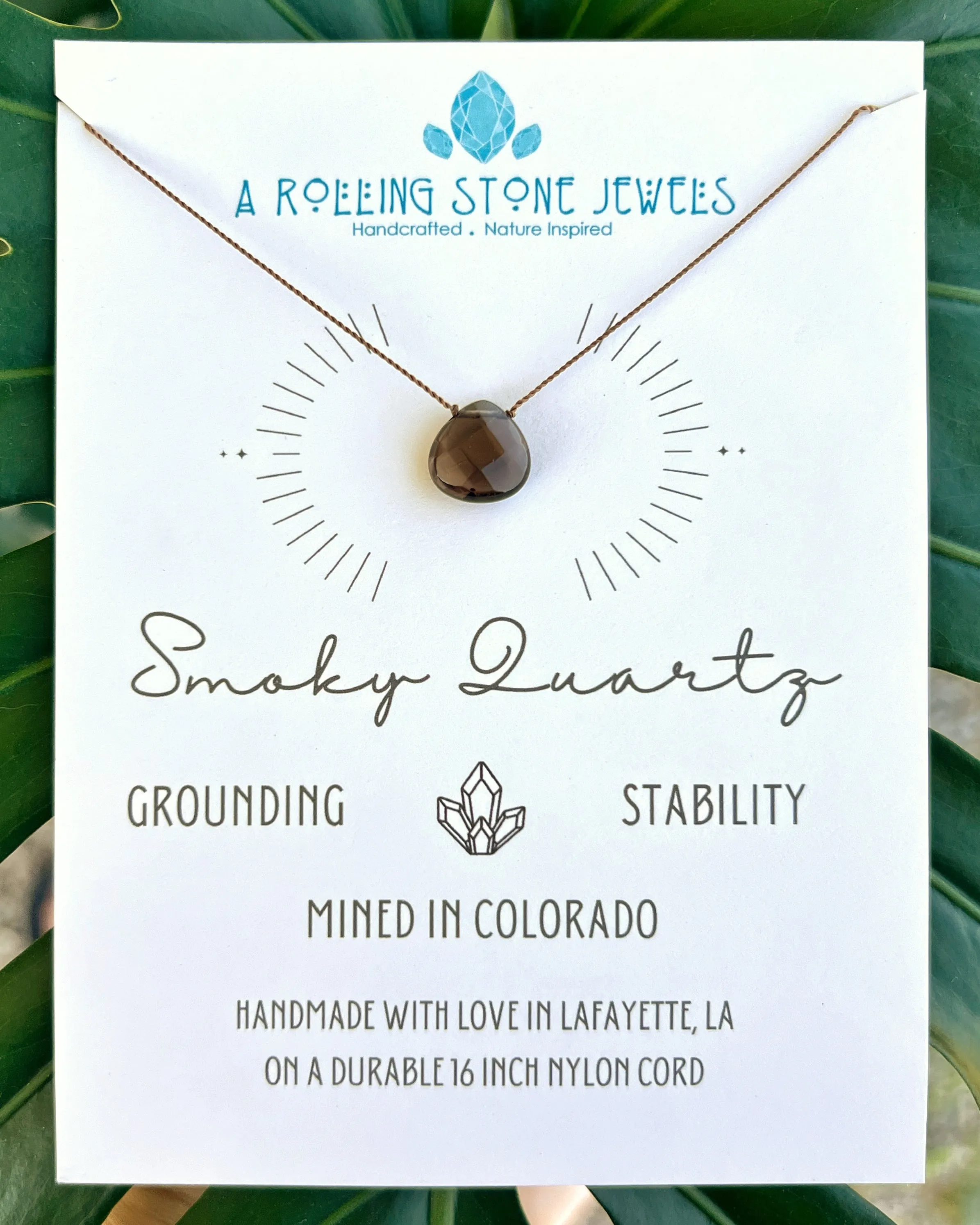 Smoky Quartz Cord Necklace