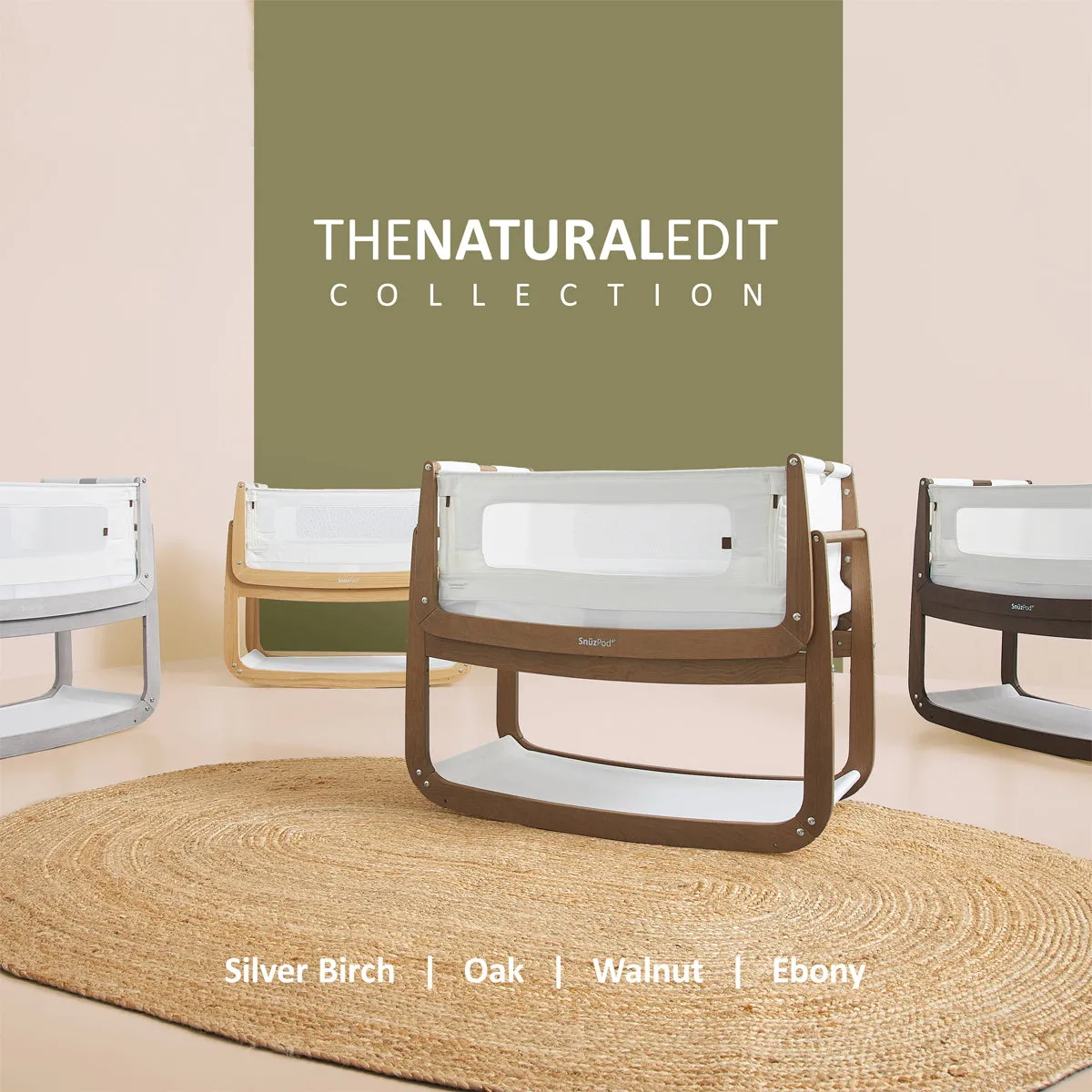 SnuzPod 4 Bedside Crib - The Natural Edit Oak
