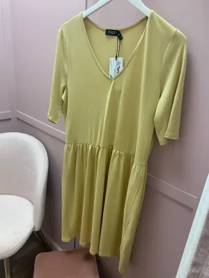 Soaked In Luxury Cordelia Dress in Mustard