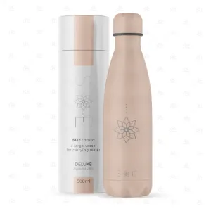 SOE - Deluxe 500ml Stainless Steel Drinks Bottle - Rose Quartz