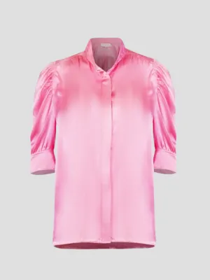 Sofia Silk Shirt in Pink