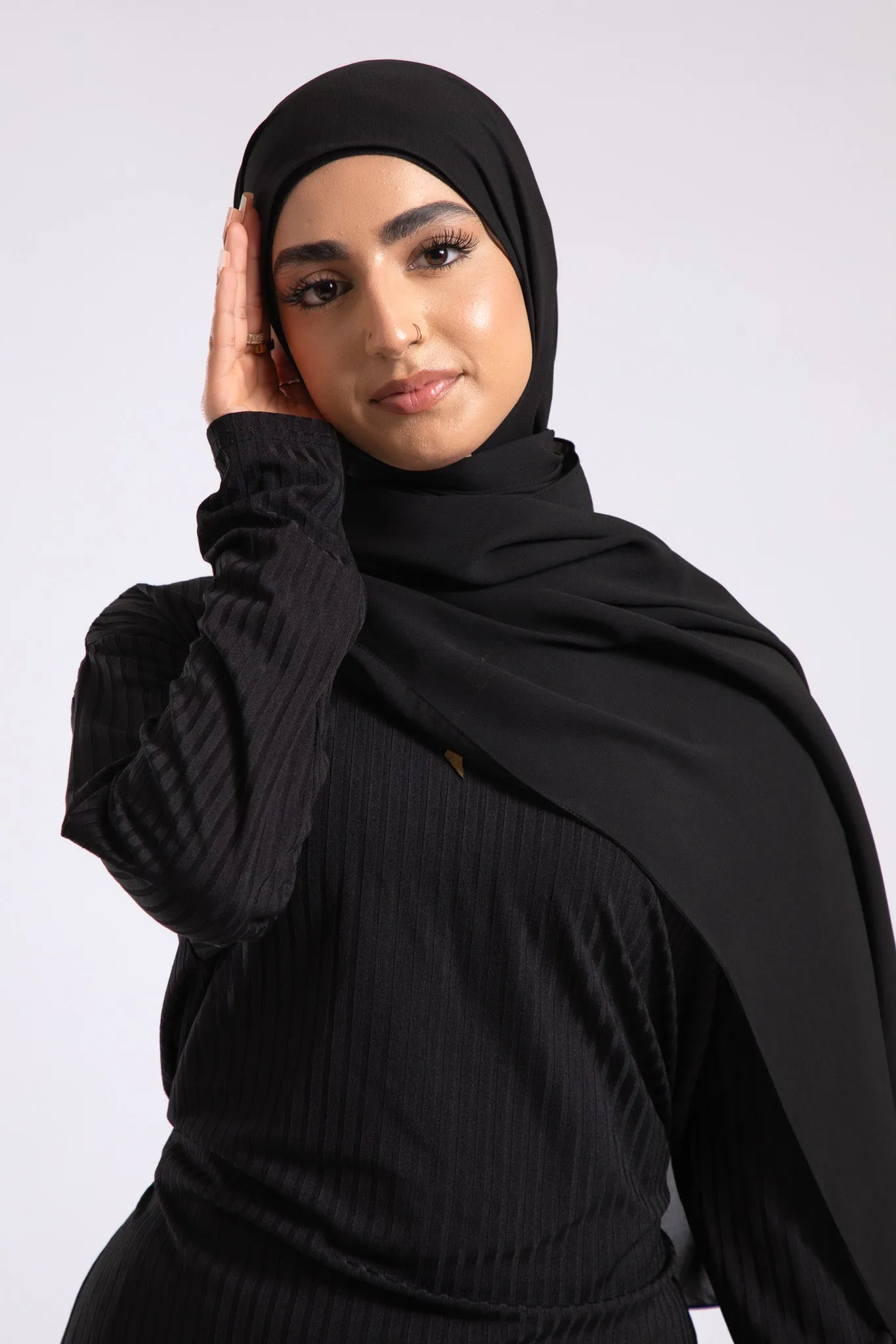 Soft Chiffon Hijab - Black