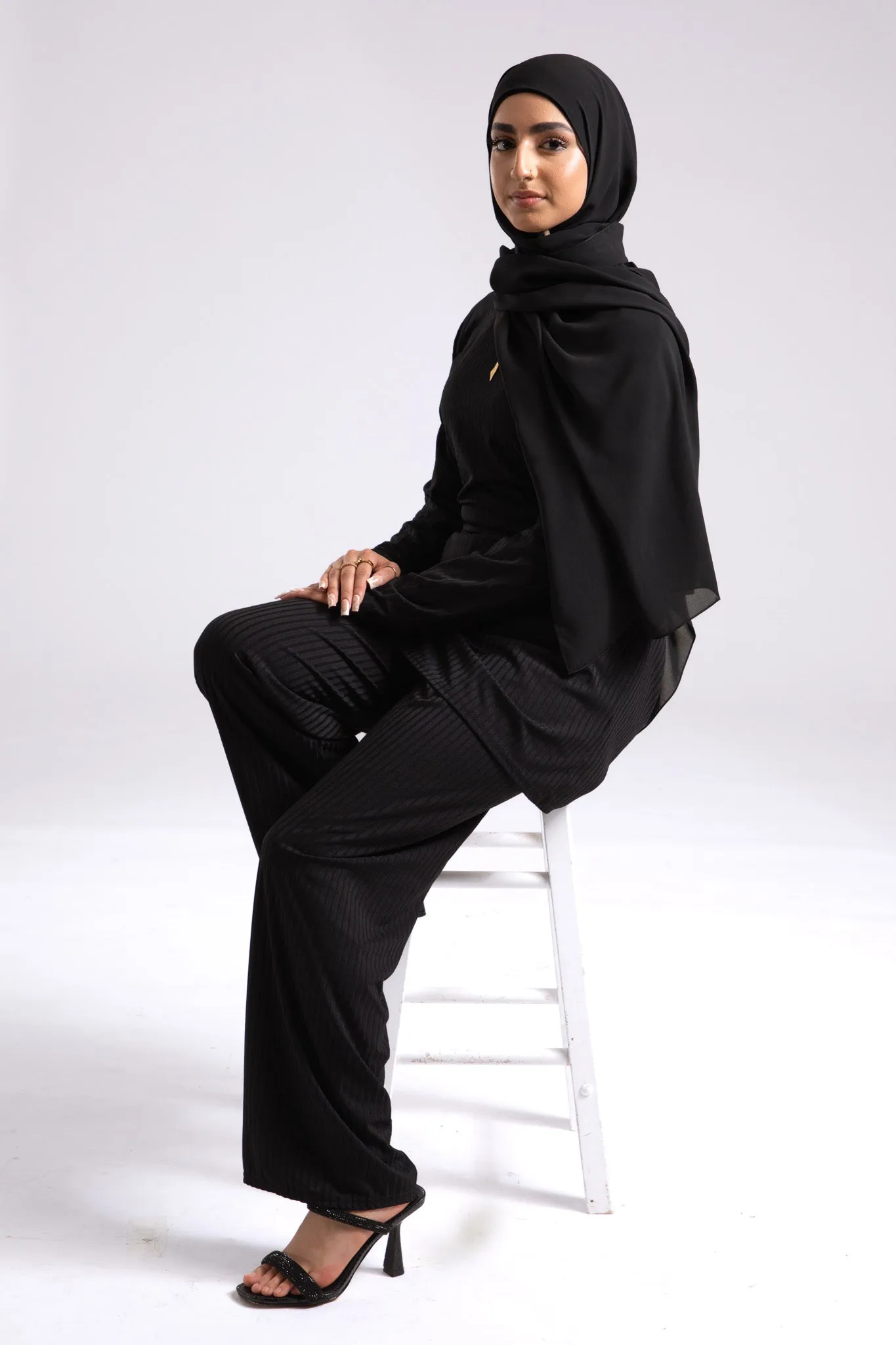 Soft Chiffon Hijab - Black