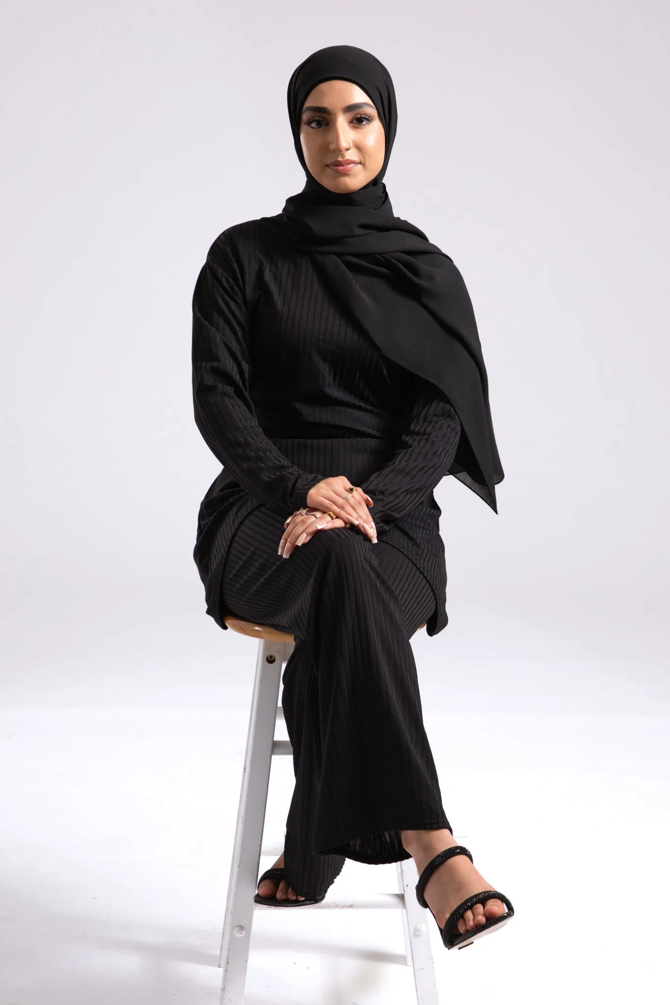 Soft Chiffon Hijab - Black
