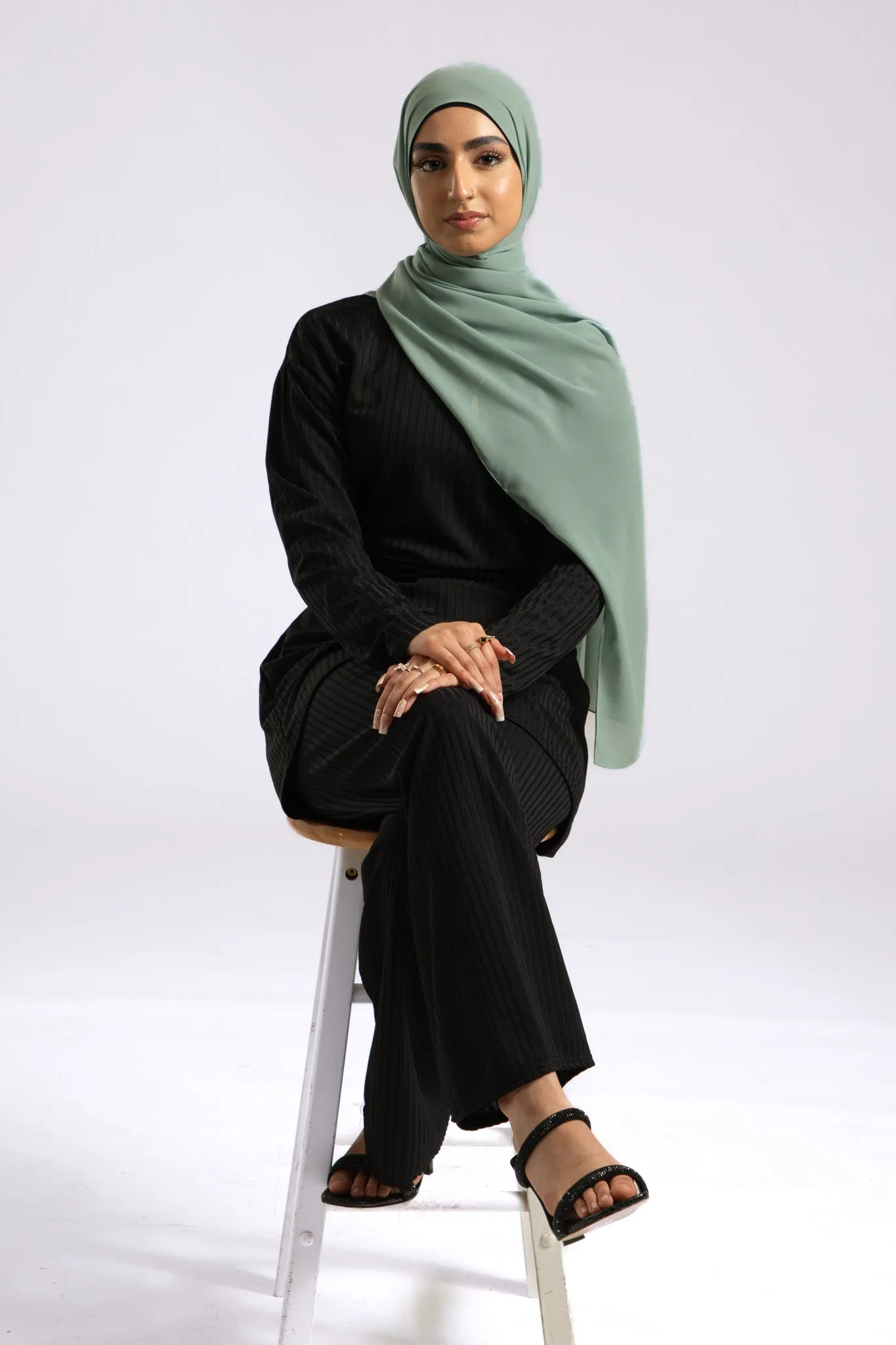 Soft Chiffon Hijab - Mint Green
