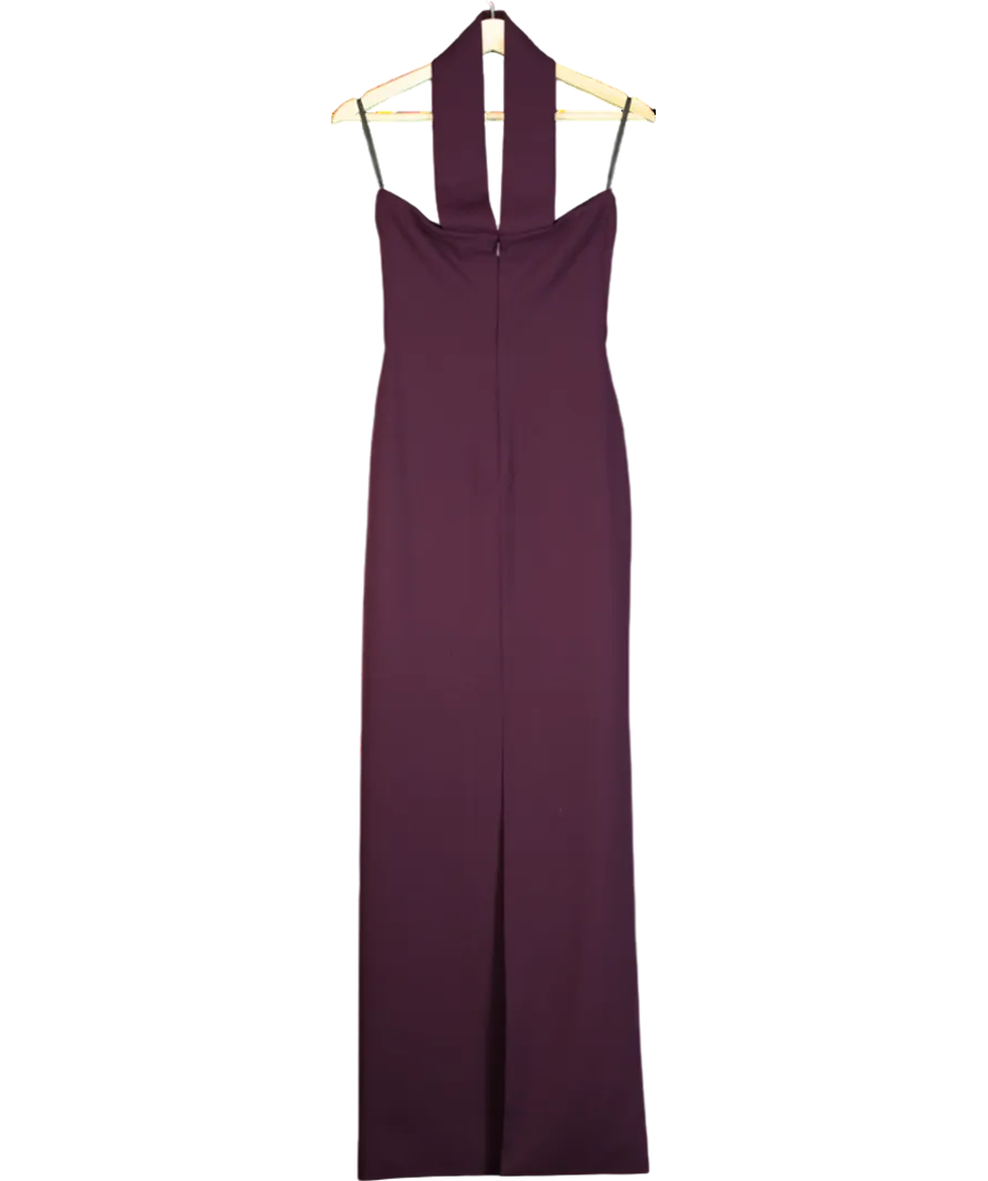 Solace London The Amari Maxi Dress in Aubergine UK 8