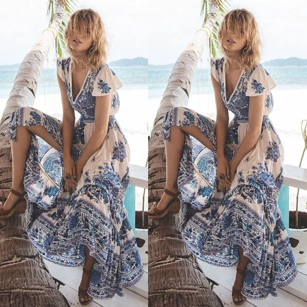 Sophia Chiffon Beach Maxi Dress