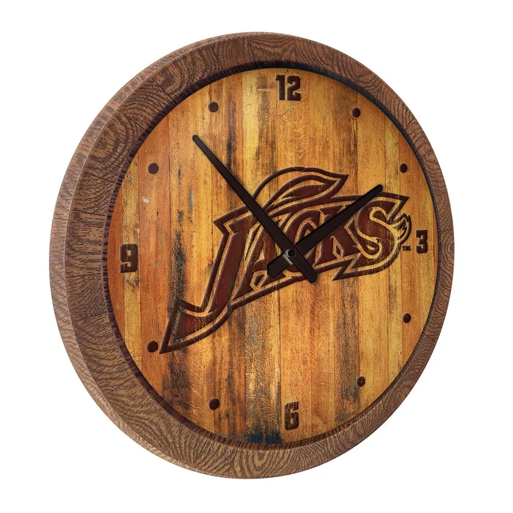 South Dakota State Jackrabbits: Branded "Faux" Barrel Top Wall Clock
