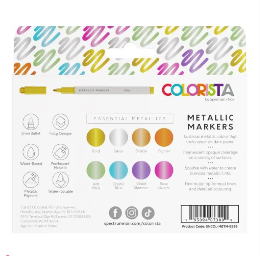 Spectrum Noir Colorista Essential Metallics Markers {C402}