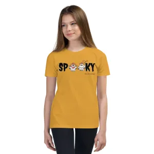 Spooky Western Ghost Youth Short Sleeve T-Shirt