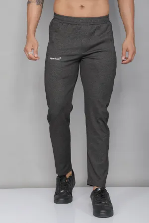 Sport Sun Active Cotton Black MIlange Track Pant for Men