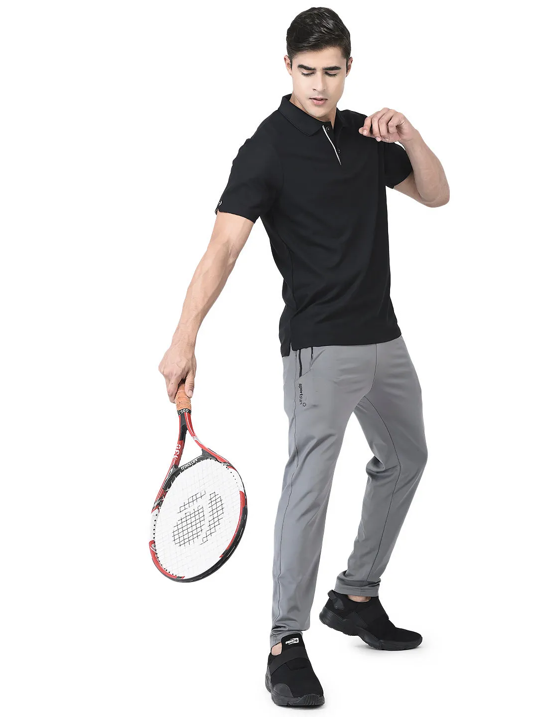 Sport Sun Max Polo Black T-shirt for Men