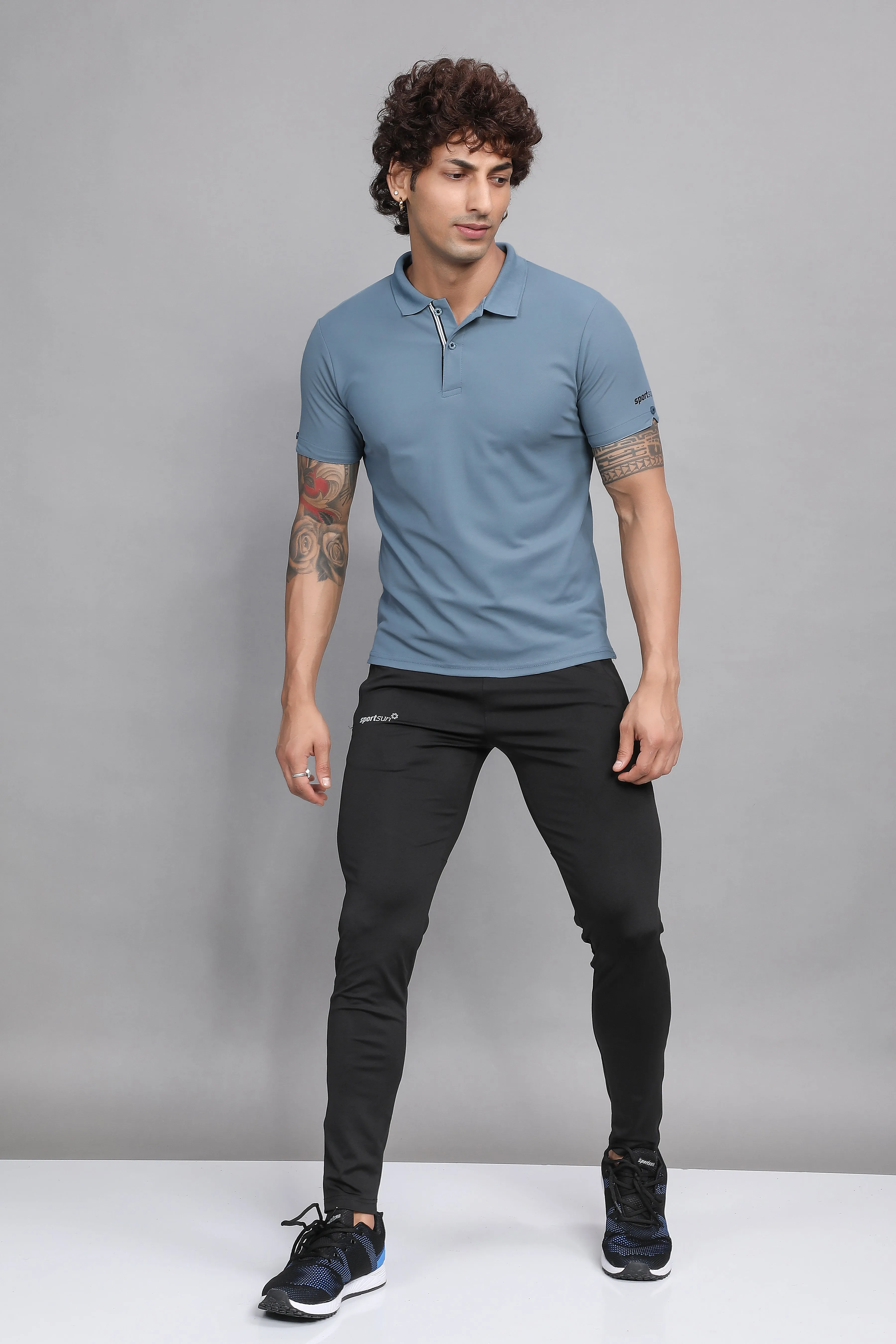 Sport Sun Max Polo Ice Blue T-shirt for Men