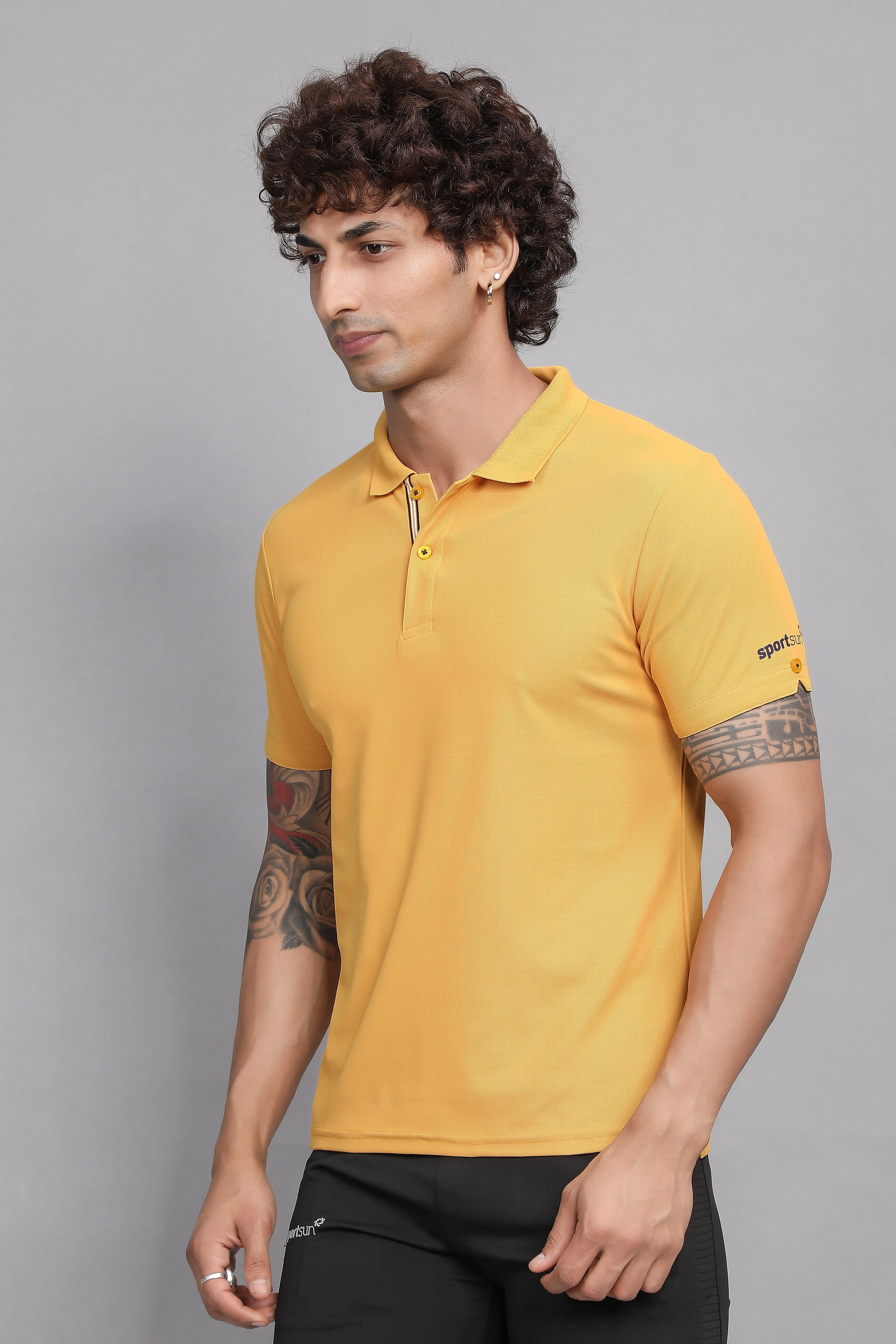 Sport Sun Max Polo Mustard T-shirt for Men