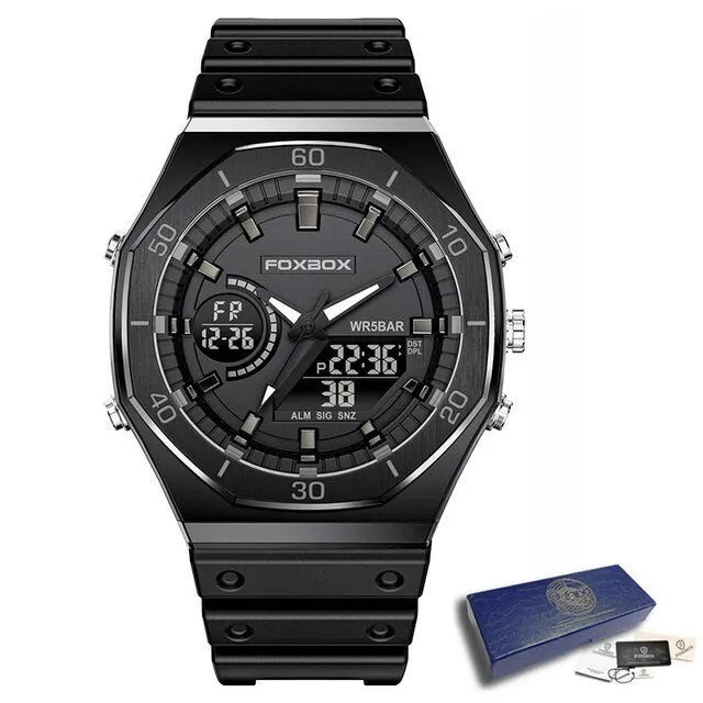 Sporty Chrono Dual Display Men's Watch