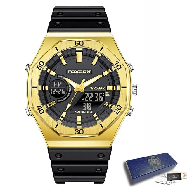 Sporty Chrono Dual Display Men's Watch