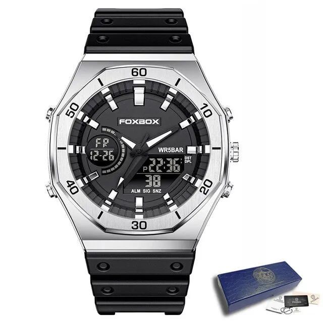 Sporty Chrono Dual Display Men's Watch