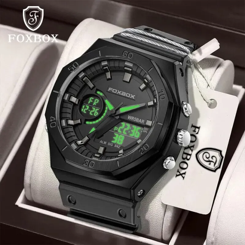 Sporty Chrono Dual Display Men's Watch