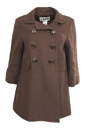 Spring 2007 Chloe Runway Baby Doll Aubergine Linen Jacket