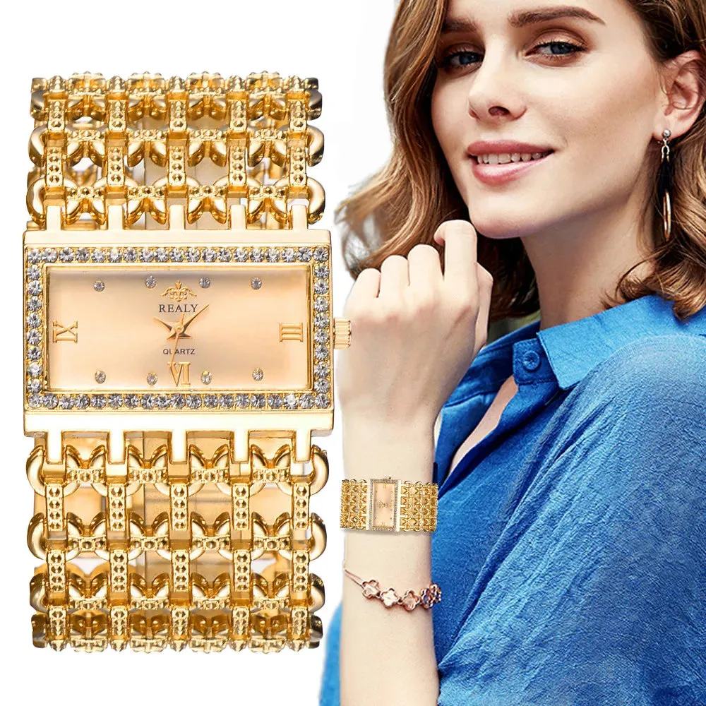 Square Diamond Ladies Quartz Watches