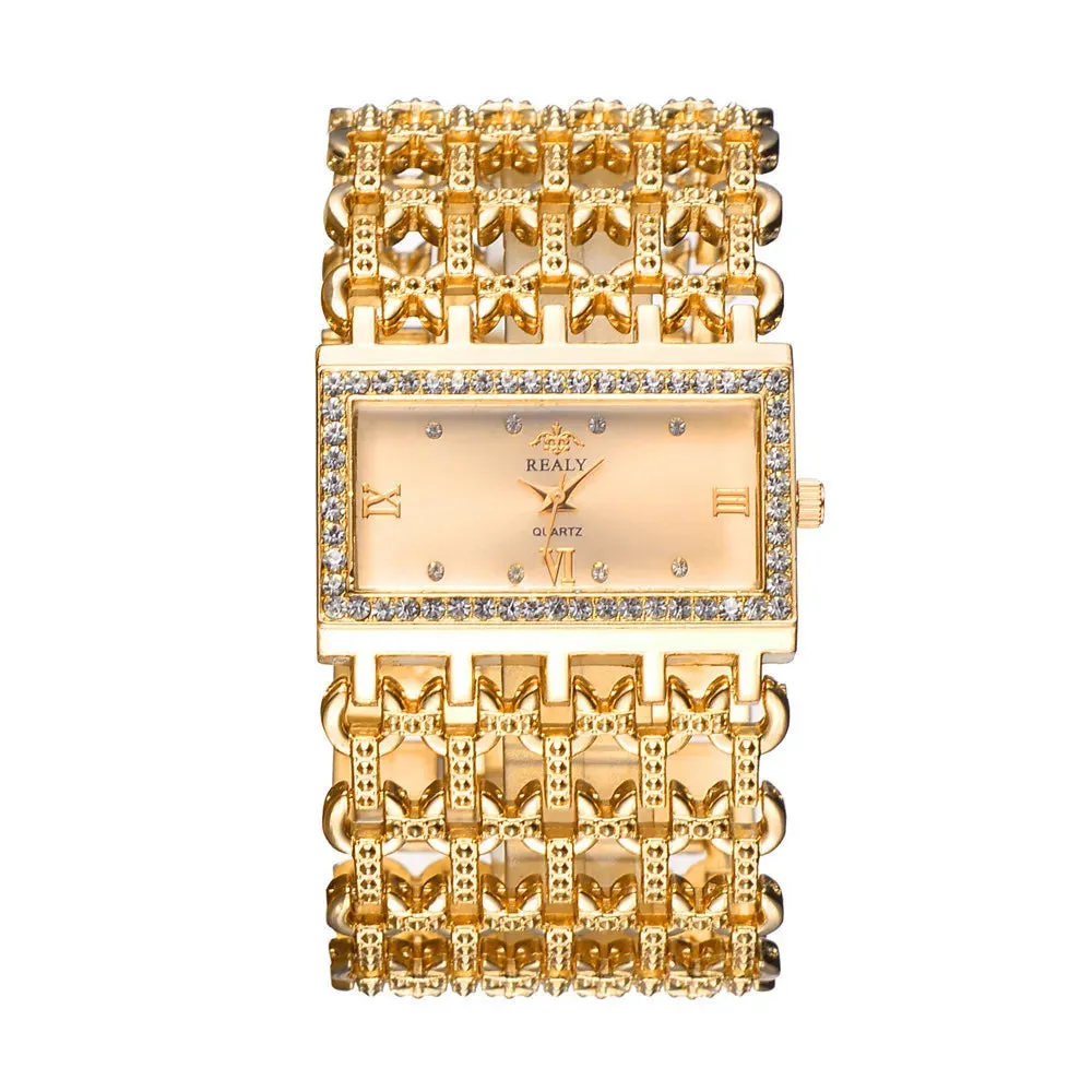 Square Diamond Ladies Quartz Watches