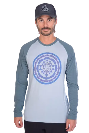 Sri Yantra on Long-Sleeve Men's Raglan