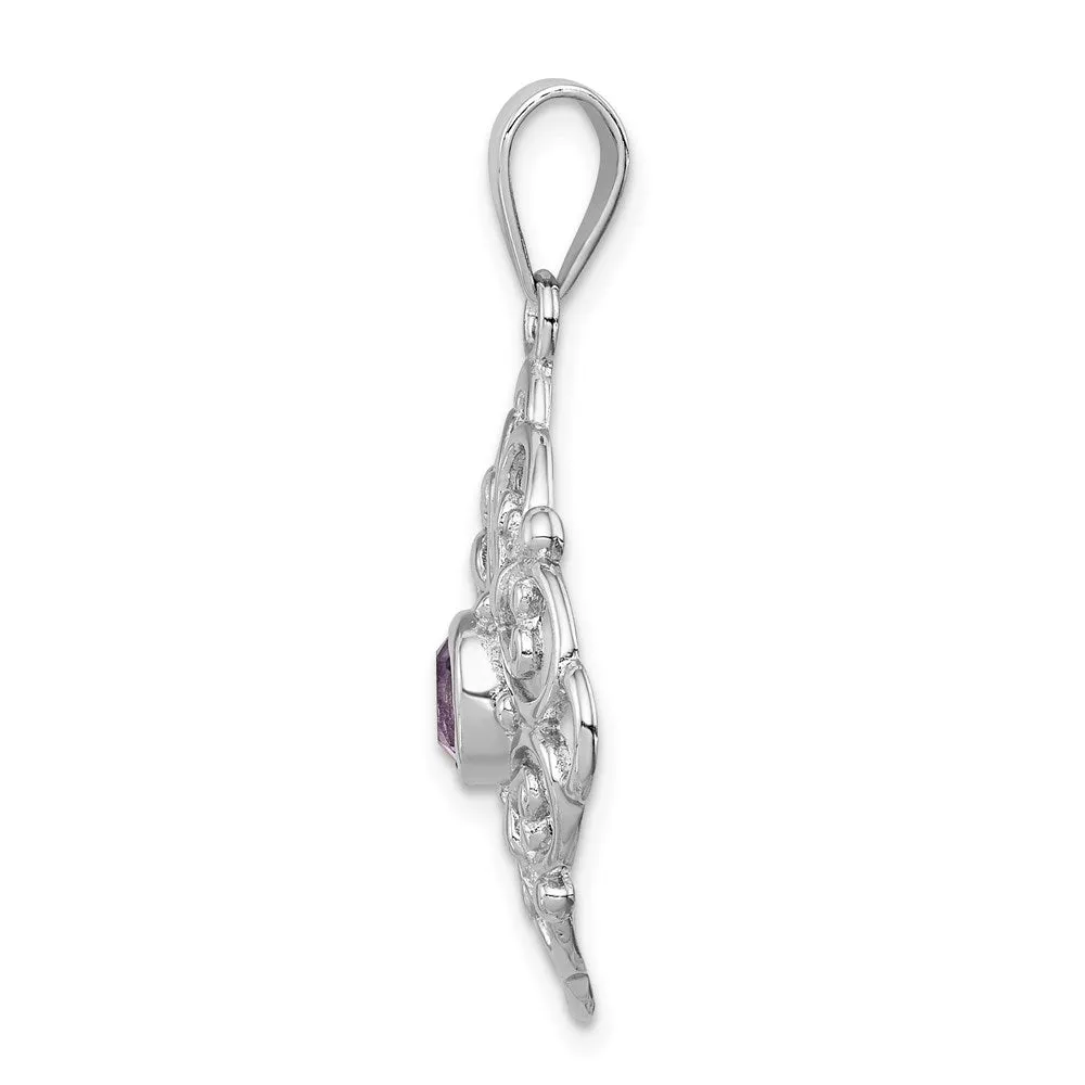 Sterling Silver Amethyst Pendant