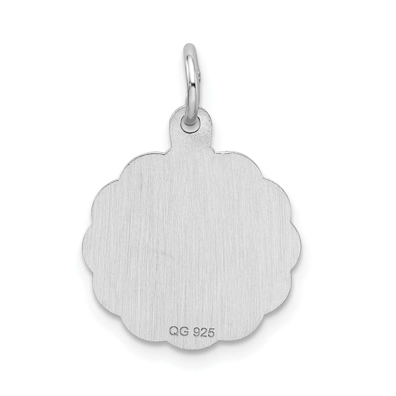 Sterling Silver Brocaded Initial N Charm