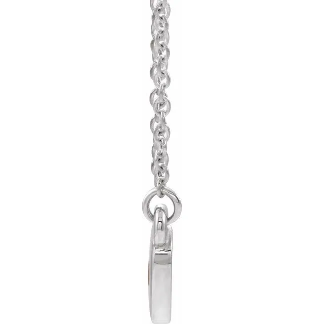 Sterling Silver Citrine Heart 16" Necklace
